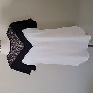 NWT Ann Taylor Blouse Lace Detail size Medium Tall